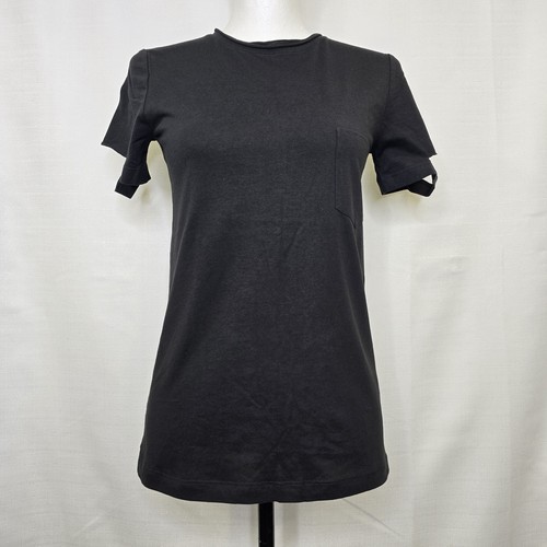 Helmut Lang Pocket T-Shirt Gr. XS Schlitz Schlitz Ärmel schwarz Seitensaum Funktion  - Bild 1 von 12