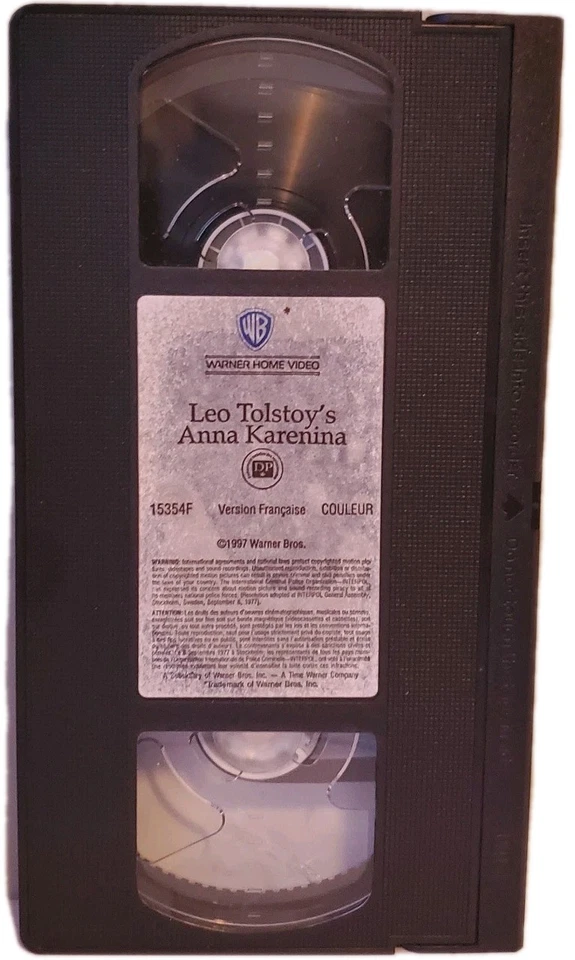 Leo Tolstoy's Anna Karenina VHS (1997, Warner Bros) Sophie Marceau FRENCH - Image 3 of 3