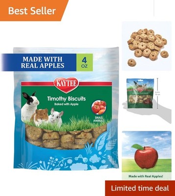 Timothy Biscuits with Apples for Pet Dental Care - 4 oz Treats for Small Animals