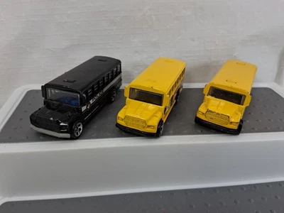 Hot Wheels School Bus Yellow Black Lot Of 3 Die Cast - Image 1 of 4