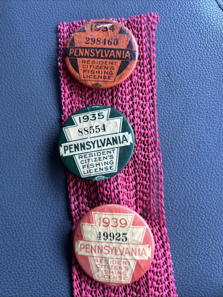Permis De Pêche Pennsylvanie 1975 – Resident Citizens Fishing License #686032