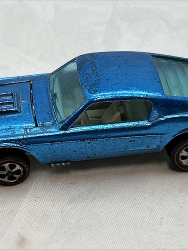 HOT WHEELS REDLINE CUSTOM MUSTANG, BLUE White Int LOUVERED WINDOW, USA, ORIGINAL - Picture 6 of 24