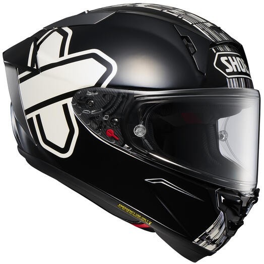 Shoei X-15 Cross Logo Helmet - Black/White - TC-5 - Large 0105