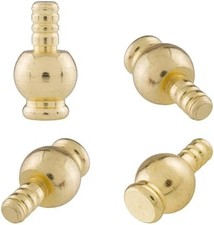 Small Solid Brass Jewelry Box Feet Set of 4