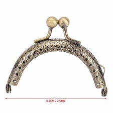 6.5cm Semi-Circle Frame Kiss Clasp Antique Bronze DIY Purse Bag Hardware