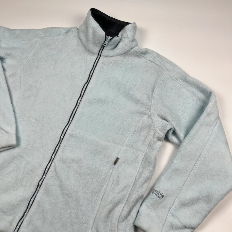 Columbia Full Zip Fleece Jacket Womens Large Light Blue Vertex Thermal Jacket image 2