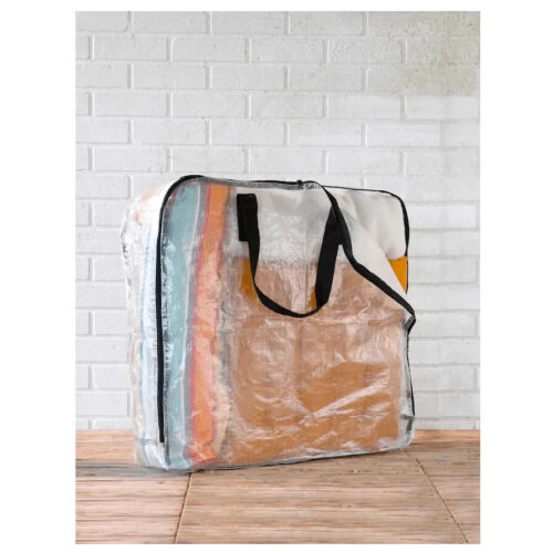 3 IKEA DIMPA STORAGE CLEAR REUSABLE HEAVY DUTY LAUNDRY BAG Moth & Moisture Proof - Picture 2 of 4