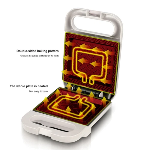 Electric Sandwich Maker Home Toaster with Non-Stick Coating for Home Kitchen - Picture 7 of 9