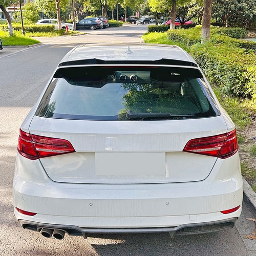 Rear Trunk Spoiler Roof Wing Kit Decor For Audi A3 S3 RS3 8V Sline 2014-20 2019 - Picture 7 of 10