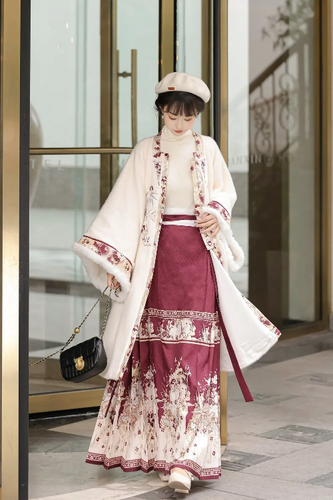 LOTE Conjunto Hanfu Mujeres Chino Tradicional Año Nuevo Hanfu Disfraz Rojo Ma Mian Falda - Imagen 22 de 39