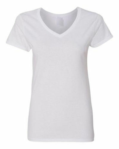 Faded Glory Damen 100% Baumwolle T-Shirt Blanko Kurzarm Uni Tee L-2XL - Bild 4 von 4