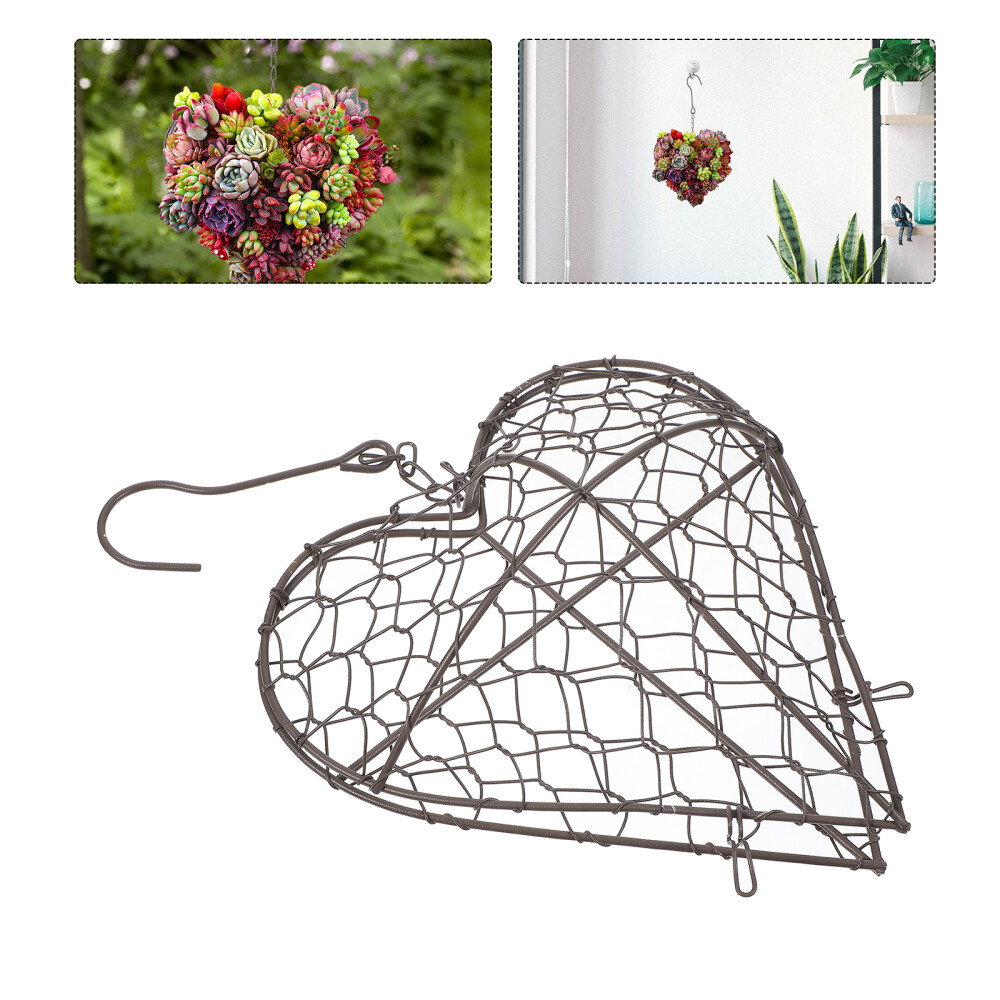 Wedding Flower Stand Flat HeartShaped Hanging Basket Garden Decoration