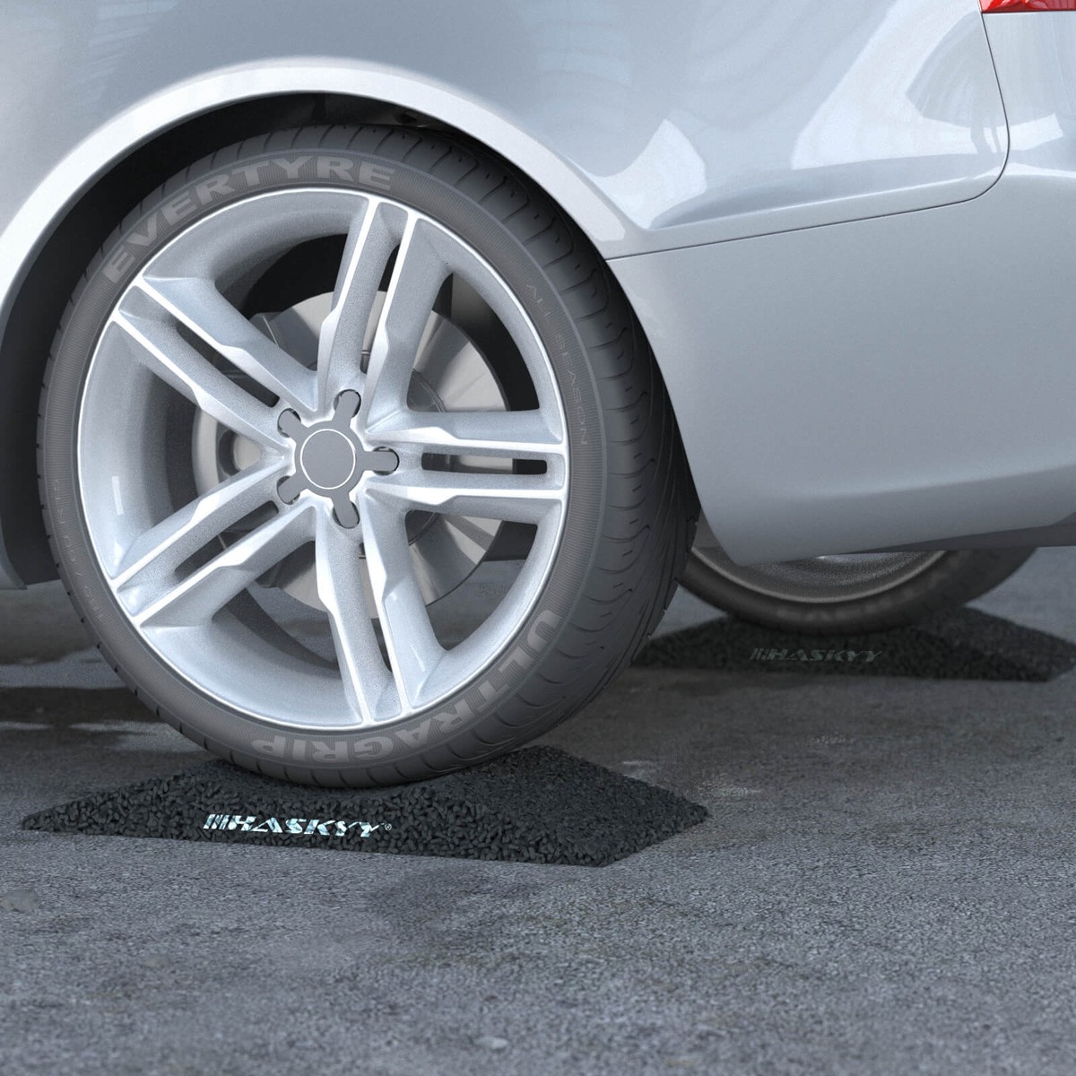 HASKYY Reifenschuh 400mm - Reifenschoner Aus Gummigranulat Für Wohnmobile & Oldtimer