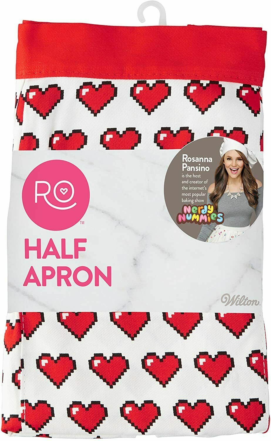 ROSANNA PANSINO Half Apron Heart Print Waist Apron