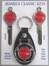 Plymouth Red Cuda Deluxe Classic White Gold Keys Set 1966 1967 1968 1969 Keys