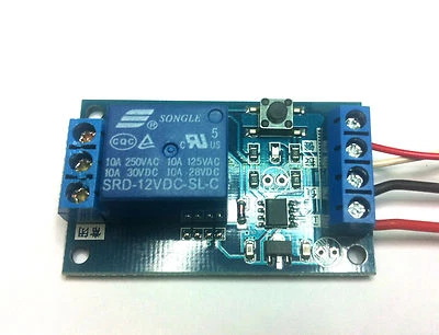 Circuito elettronico On/Off Bistabile con pulsante, 12V 10A interruttore