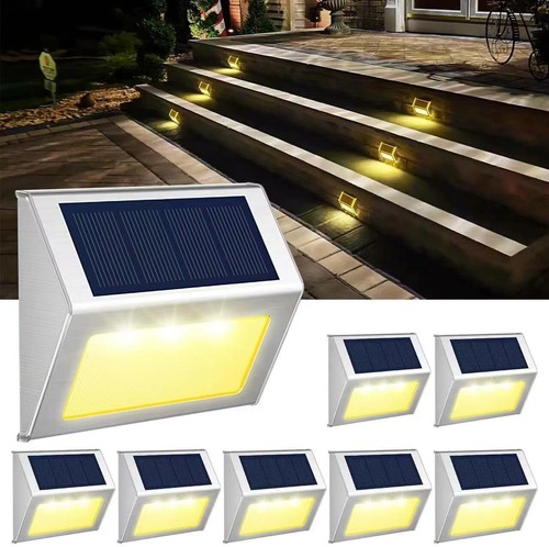 Solar Step Lights Outdoor Waterproof Garden Stair Fence Wall LED Solar Deck Lamp - Picture 14 of 15