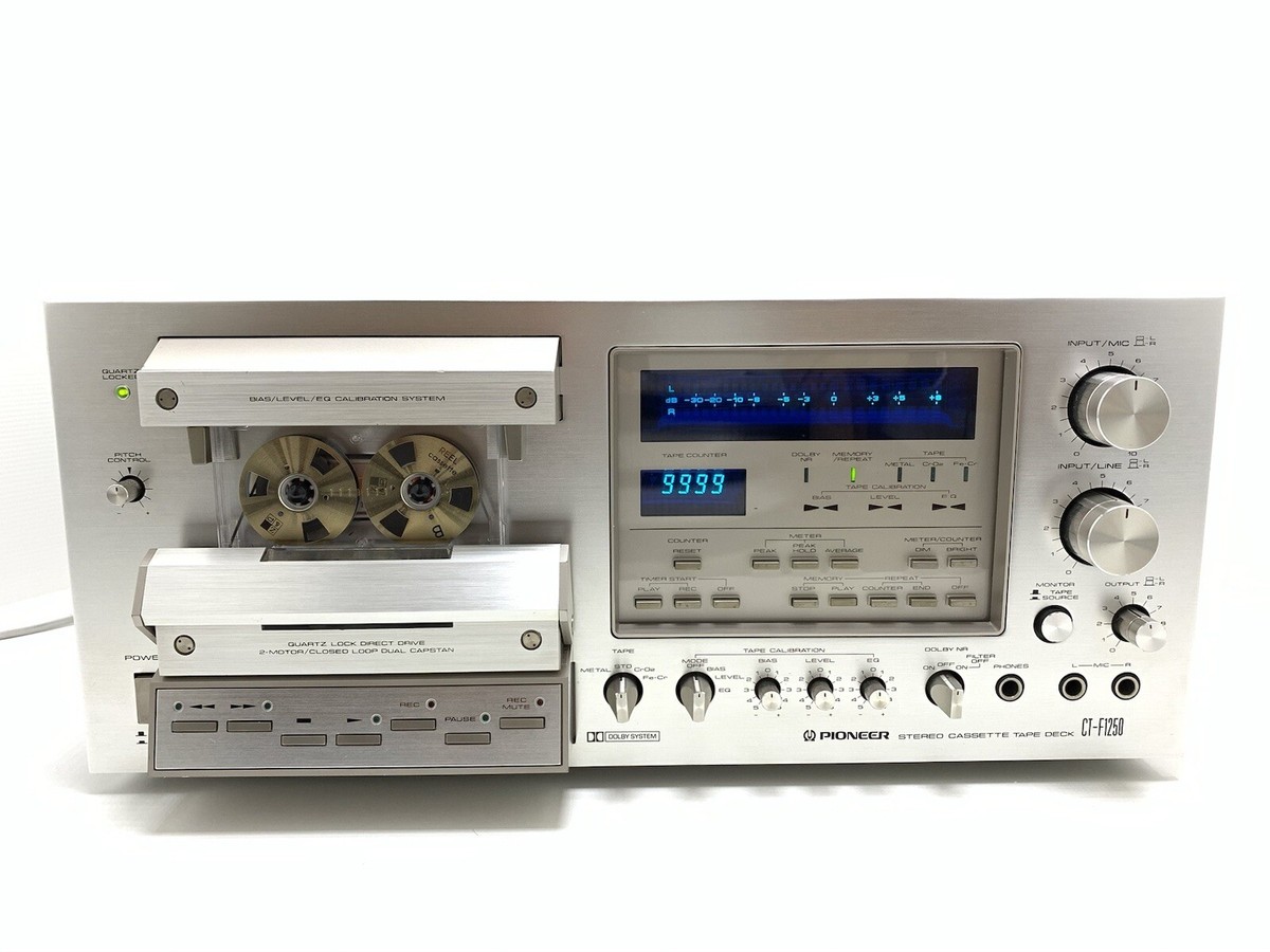PIONEER CT F1250 3 Head Stereo Tape Deck BLUE LINE Vintage 1979