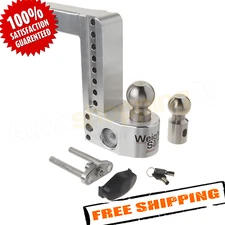 Weigh Safe WS8-2 2" Hitch 2-Ball Mount with Built-In Scale - 8" Drop, 9" Rise