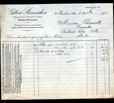 MOULINS-SUR-ALLIER (03) SCIERIE EXPLOITATION FORESTIERE "Gilbert BONNICHON" 1912