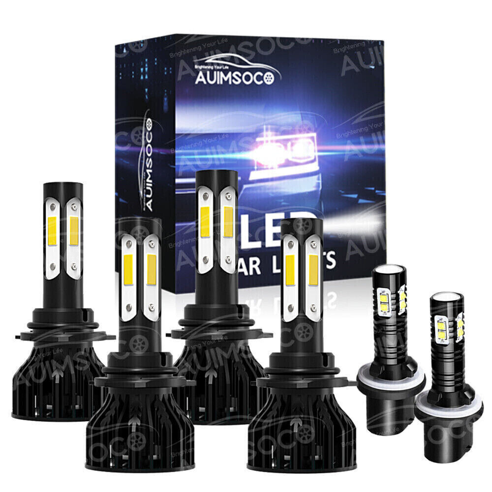 LED Headlight Hi-lo Fog Bulbs For Chevy Silverado 1500 2500 3500 1999-2000-2002