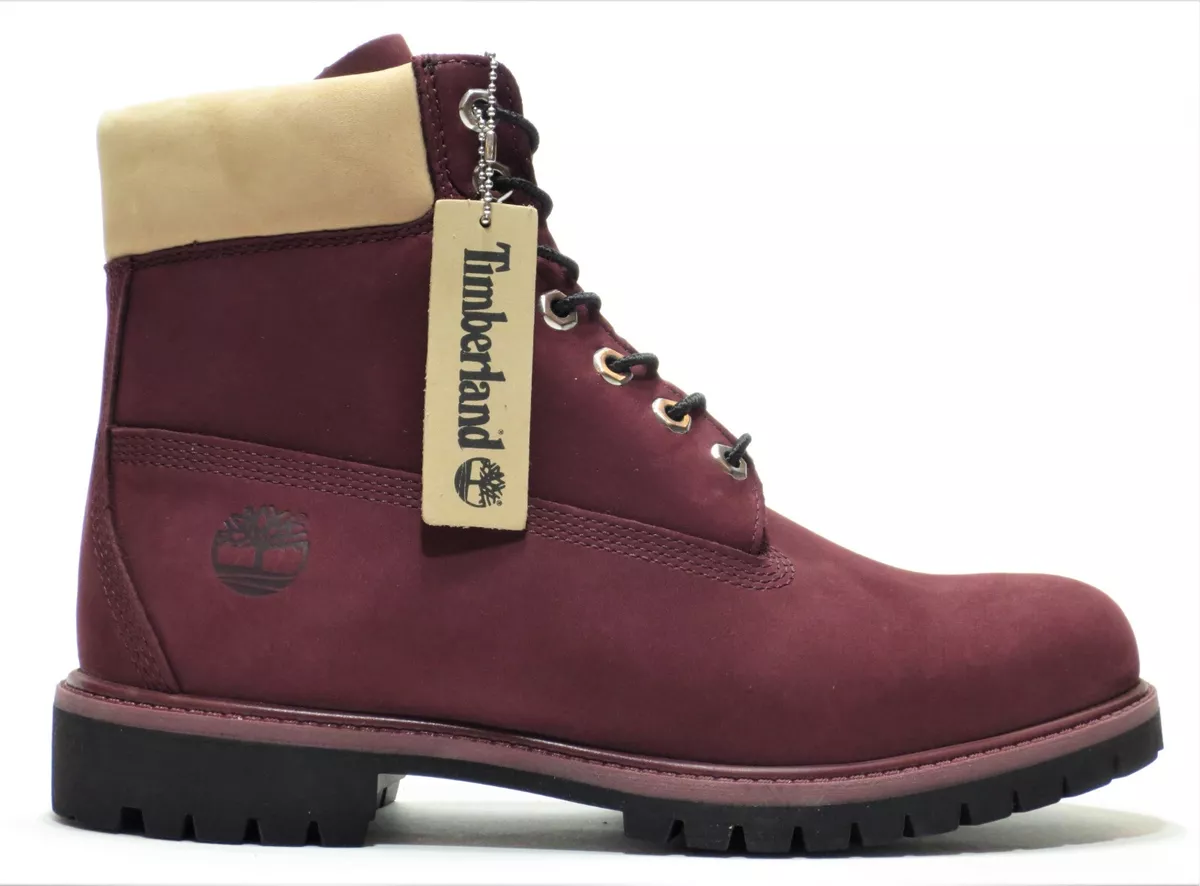 Burgundy mens timberlands top