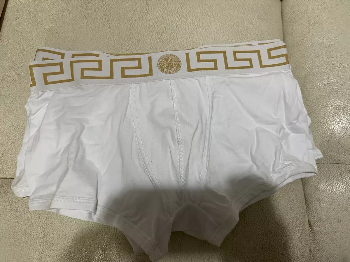 Versace Greca Boxer Shorts Low Rise Trunks Underwear Size 6 XL 3-Pack RRP  £130