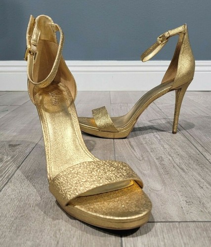 michael kors gold heel shoe