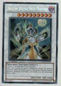 Ally of Justice Field Marshal - HA02-EN030 - Secret Rare - 1st Edition x3 - Near