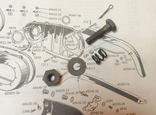 Harley Knucklehead Panhead UL Inner Primary Bolt & Spring Kit 36-64 OEM# 3814-36 - Picture 2 of 6
