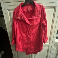 Nwot - Beautiful Red Lightweight Coat/jacket By Cm Ciao Milano - Size L