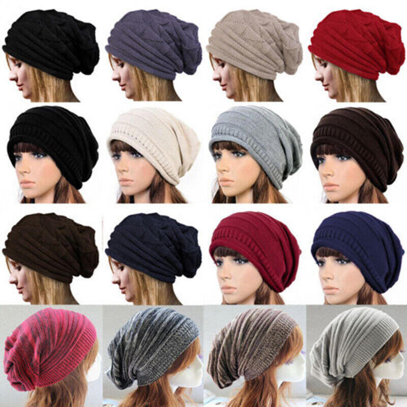 PONY Berretti da donna a maglia caldi berretto a maglia berretto invernale berretti da sci cappello slouch