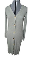 Free People We The Free Ribbed Knit Button-Down Long Sleeve Cardigan Duster XS