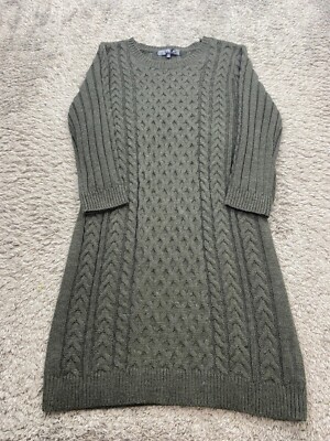 MAK Sweater Dress Womens Medium Olive Green 3D Chunky Cable Knit Fisherman Maxi | eBay MAK Sweater Dress Womens Medium Olive Green 3D Chunky Cable Knit Fisherman Maxi | eBay