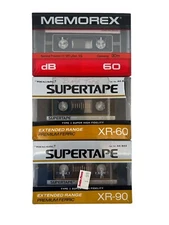 2) REALISTIC  SUPERTAPE  XR 60 BLANK CASSETTE TAPES 44-922   (SEALED)