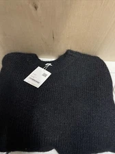 OAK+FORT OVERSIZED CREWNECK SWEATER BLACK S-M NEW