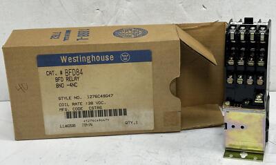 Westinghouse BFD84, BFD Industrial Control Relay, Type BF, 38 VDC, 8NO-4NC
