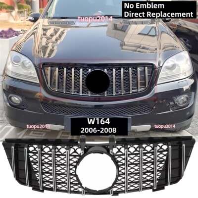 FIT FOR MERCEDES ML W164 ML350 ML500 ML550 GT STYLE GRILLE CHROME GRILL 2005-08