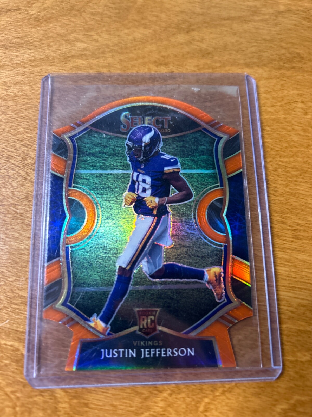 2020 Panini Select - Concourse Orange Prizm Die-Cut #61 Justin Jefferson (RC)