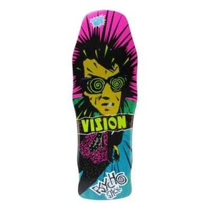 VISION - ORIGINAL SHAPE PSYCHO STICK SKATEBOARD DECK-REISSUE-10"-TURQUOISE STAIN