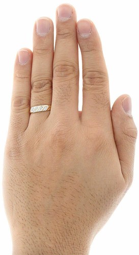 Round Lab Created Diamond Wedding Bridal Set 14K Yellow Gold FN Engagement Ring - Picture 7 of 9