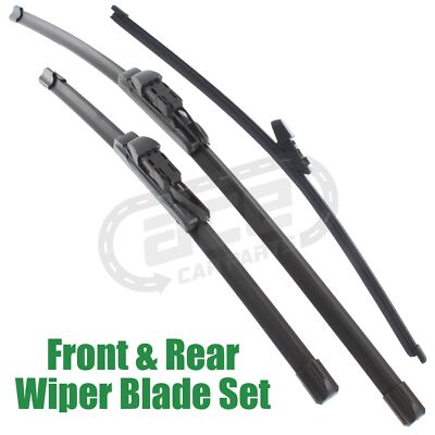Skoda Rapid Hatchback 2012-2019 Front Windscreen Wiper Blades & Rear Wiper Blade