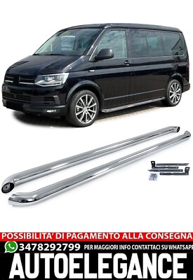 Trittbretter Seitenlichter aus Edelstahl Poliert Geeignet für VW T5 T6.1 Step
