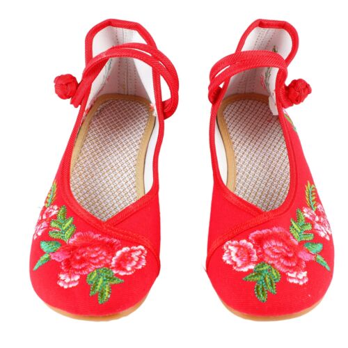 Embroidered Shoes Wedges Heel Retro Inner Heightening Chinese Embroidered Cl NOW - Picture 1 of 12