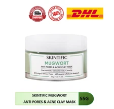 SKINTIFIC Mugwort Anti Pores Acne Clay Mask Soothes Skincare 55G XPRESS SHIP