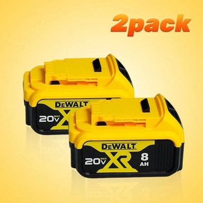 #ad 2 Pack Genuine DeWalt DCB208 20V MAX XR 8.0Ah Lithium Ion Battery High Capacity $123.98