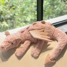 Jellycat Rose Dragon 20 Inch Plush Toy with Pink Fur and Rose-Gold Wings