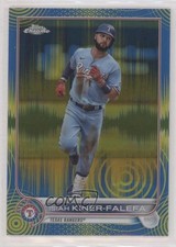 2022 Chrome Sonic Blue & Yellow Pulse Refractor 34/75 Isiah Kiner-Falefa 0c6