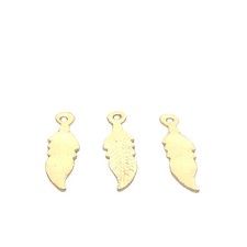 Gold Finish and Silver Plated E-coated Leaf Charms 24 6 mm - 20 pcs