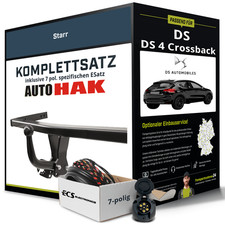 Für DS 4 Crossback Typ NX Anhängerkupplung starr +eSatz 7pol 07.2015-12.2018 NEU
